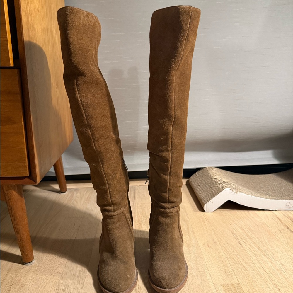 Vince Camuto Tan Suede Over-the-Knee Boots